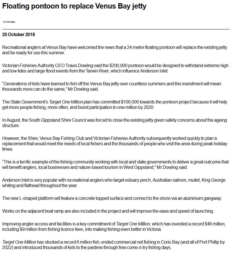 2018-10-25 - VFA Press Release